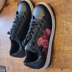 Floral Embroidered Sneakers